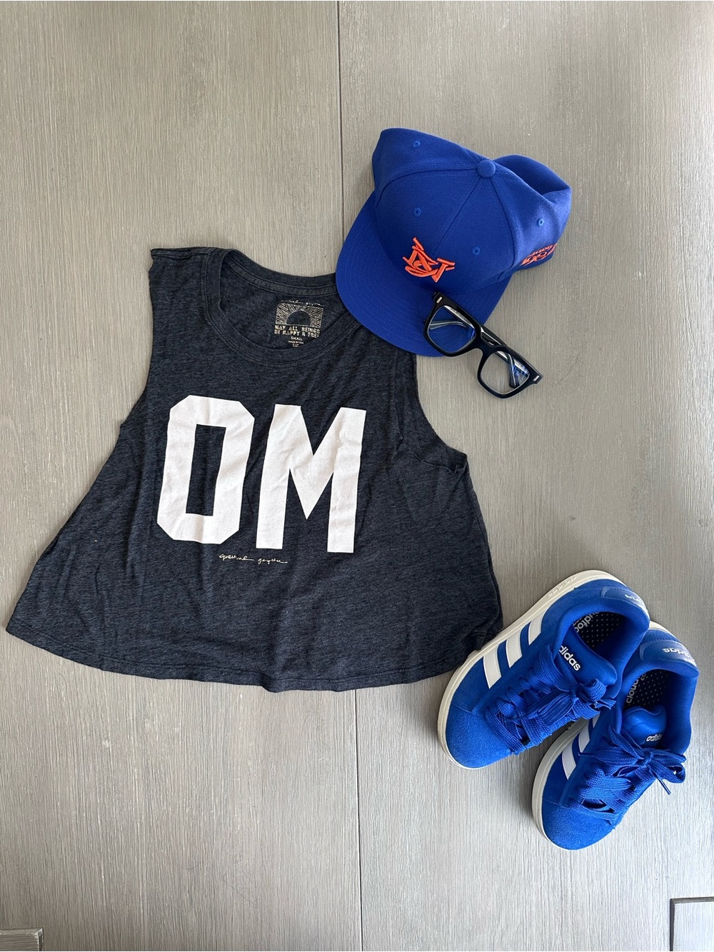 Spiritual Gangster Black Muscle Tank with Large White OM Graphic
